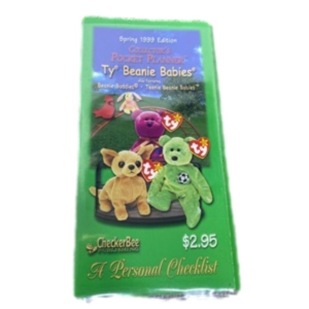 𝅺BEANIE Baby Pocket Planner Spring 1999 Mint condition Collectors Checklist